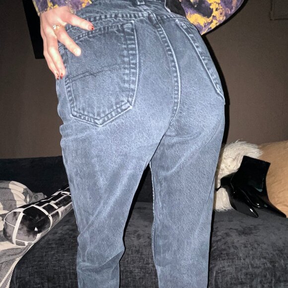 Vintage Lois Black Jeans 29 x 34" - Picture 2 of 12